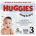 thumbnail image 1 of Couches pour bébés Huggies Snug&nbsp;&&nbsp;Dry, taille&nbsp;3 (7&nbsp;à 12&nbsp;kg [16&nbsp;à 28&nbsp;livres]), 168&nbsp;couches, 1 of 9