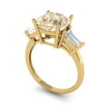 thumbnail image 2 of Three-Stone Engagement Ring for Women - 3ct Natural Morganite in 18K Yellow Gold Promise Ring, 2 of 6