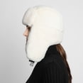 thumbnail image 6 of 1PC Hat White Polyester Ladies Winter Plush Fake Thick Hat Ear Protectors Warm Plush Hat, 6 of 8