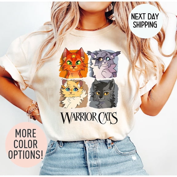 Warrior Cats Four Cats Cat Mom Pet Lover Graphic T-Shirt