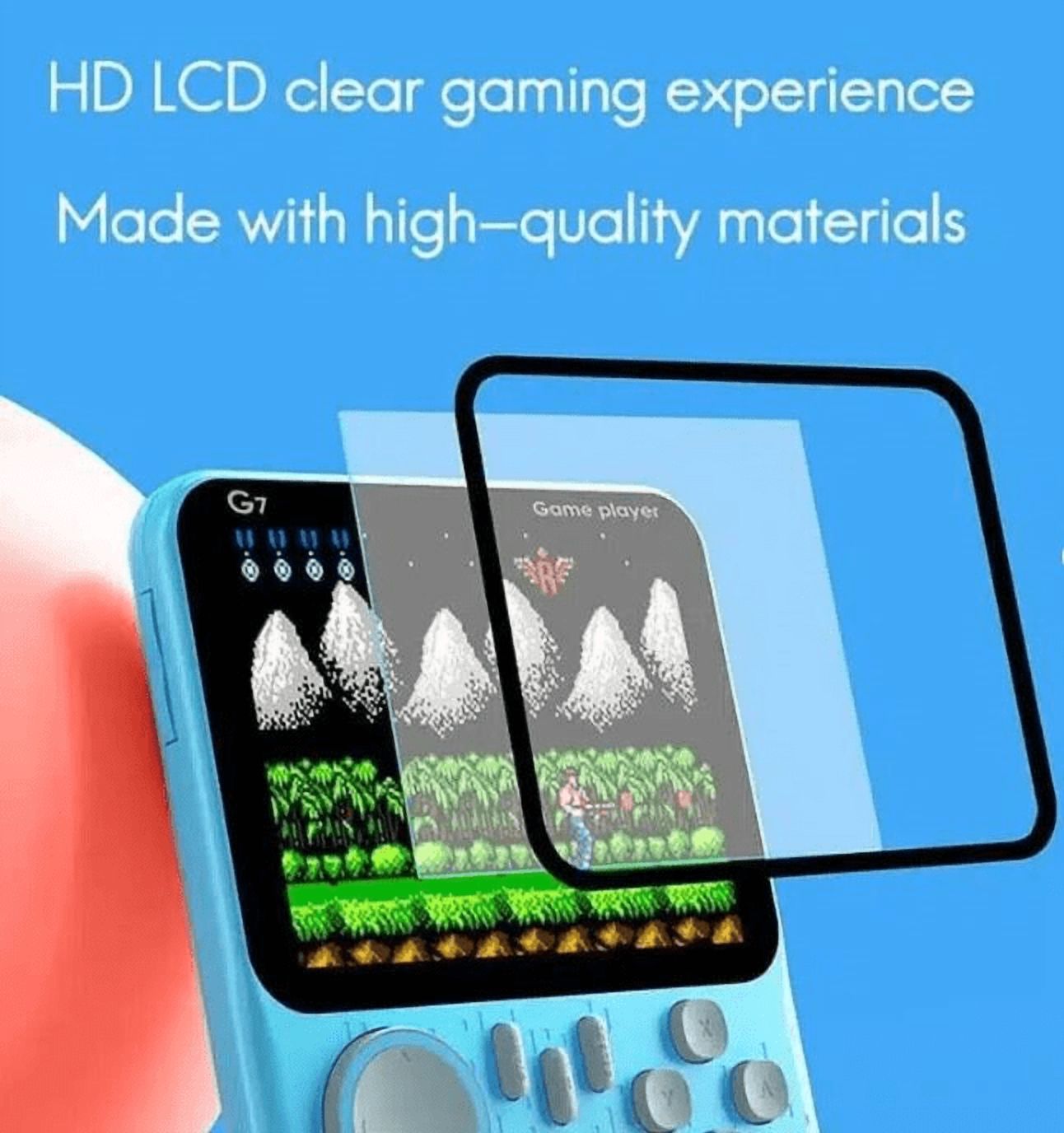 Portable Game Console 600 Classic Games 3.5" Screen Green