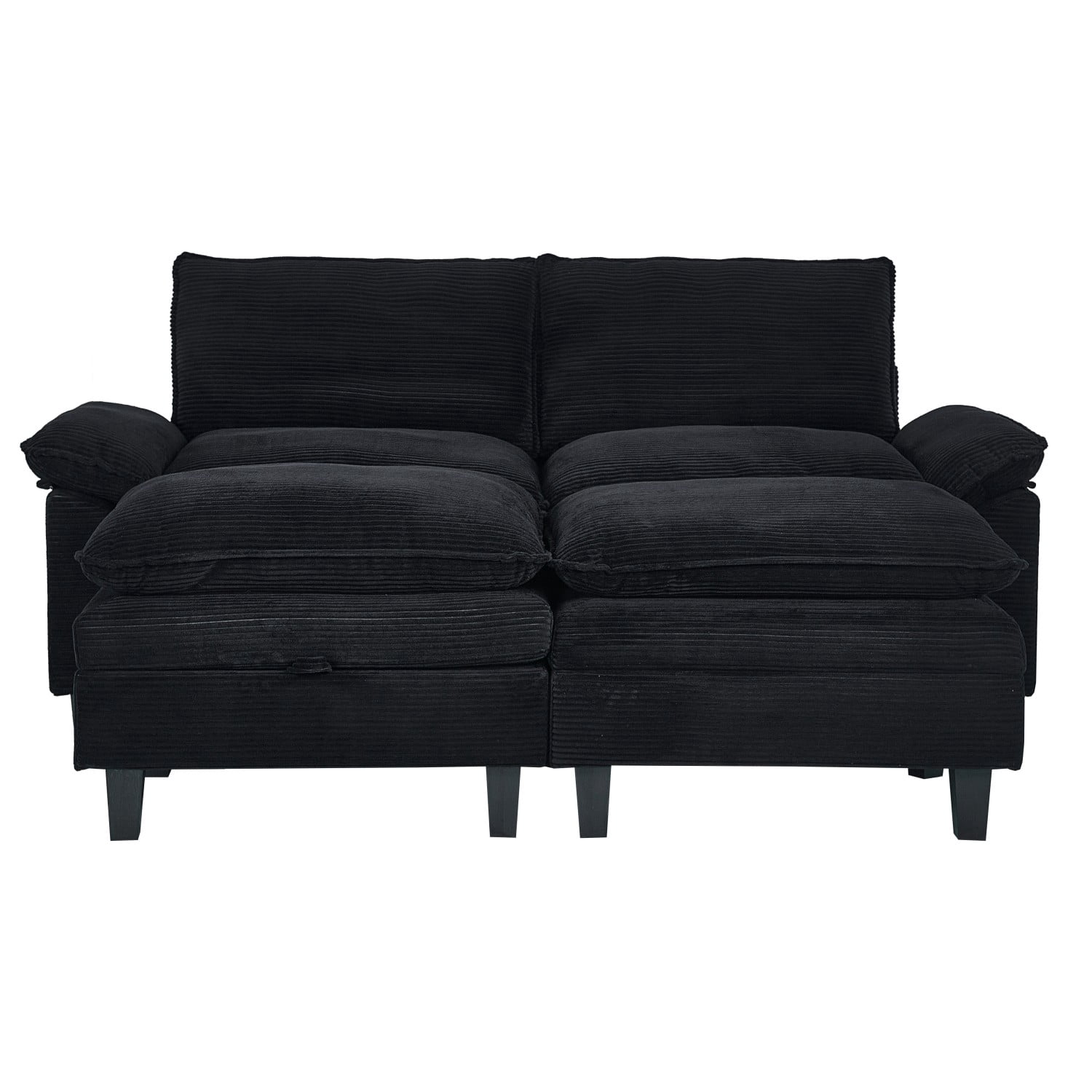 Gewnee Modular Cloud Sectional Sofa Deep Seat Oversized Loveseat with Ottoman Free Combination Modular 4 Seat Upholstered Convertible Couch Upholstered Sofa Bed Set