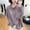 Purple, variant on Olyvenn Linen Shirts for Women Summer Casual Long Sleeve Ruffle Collar Blouse Cute Plus Size Loose Comfy Flowy Beach Tops 2025 Purple XXXL