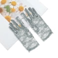 thumbnail image 5 of Unique Bargains 1 Pair Sunblock Mittens Flower Hollow Sun Block Driving Gloves for Women Gray, 5 of 5