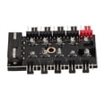 thumbnail image 1 of 4Pin Chassis Fan Hub,10 Port PC Case Fan Cable Control,PWM Controller Splitter,Motherboard Cooler Cooling Fan Hub for Computer Motherboard, 1 of 7