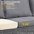 thumbnail image 3 of Ovios 7 Piece Patio Furniture Set Wicker Rattan Outdoor Conversation Sectional Furniture with Couch, Chair, Ottomans, Cushion for Backyard, 3 of 8