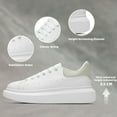 thumbnail image 2 of Platform Casual Men Women Sneakers with Memory Foam Insole Shoes Non Slip Lace Up Stylish Soft Comfortable Dress Sneaker, 2 of 7