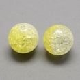 thumbnail image 2 of 100pc Two Tone Transparent Crackle Acrylic Beads Half Spray Painted Round Mixed Color 10mm Hole: 2mm, 2 of 2