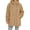 Khaki, variant on GERsome Sherpa Jackets for Women Long Sleeve Full Zip Fuzzy Casual Warm Winter Coat with Pockets Size L