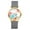 B, variant on Round Analog Watch for Women: Silicone Strap and Rustic Floral Painted Dial Quartz Wristwatch for Leisure Business Gifts