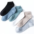 thumbnail image 6 of Mens Thin Rayon Breathable Ankle Socks Soft Low Cut Comfortable Sock Lightweight Mesh Sock Gray One Size, 6 of 6