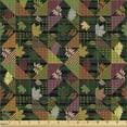 thumbnail image 2 of Ambesonne Geometric Fabric by the Yard Upholstery, Autumn Leaves Triangles, 1 Yard, Dried Rose and Cinnamon, 2 of 5