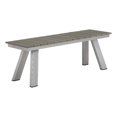 thumbnail image 1 of Pemberly Row Modern Aluminum and Polyresin Bench in Gray and Brush Finish, 1 of 3