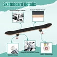 thumbnail image 4 of 31'' Complete Skateboard 7 Layer Canadian Maple Double Kick Deck Skateboards Abstract chaotic geometric elements scuffed drops sprays Skate Board for Beginner Adult Gifts, 4 of 5