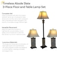 thumbnail image 2 of Sunnydaze Timeless Abode Slate 3-Piece Floor and Table Lamp Set, 2 of 10