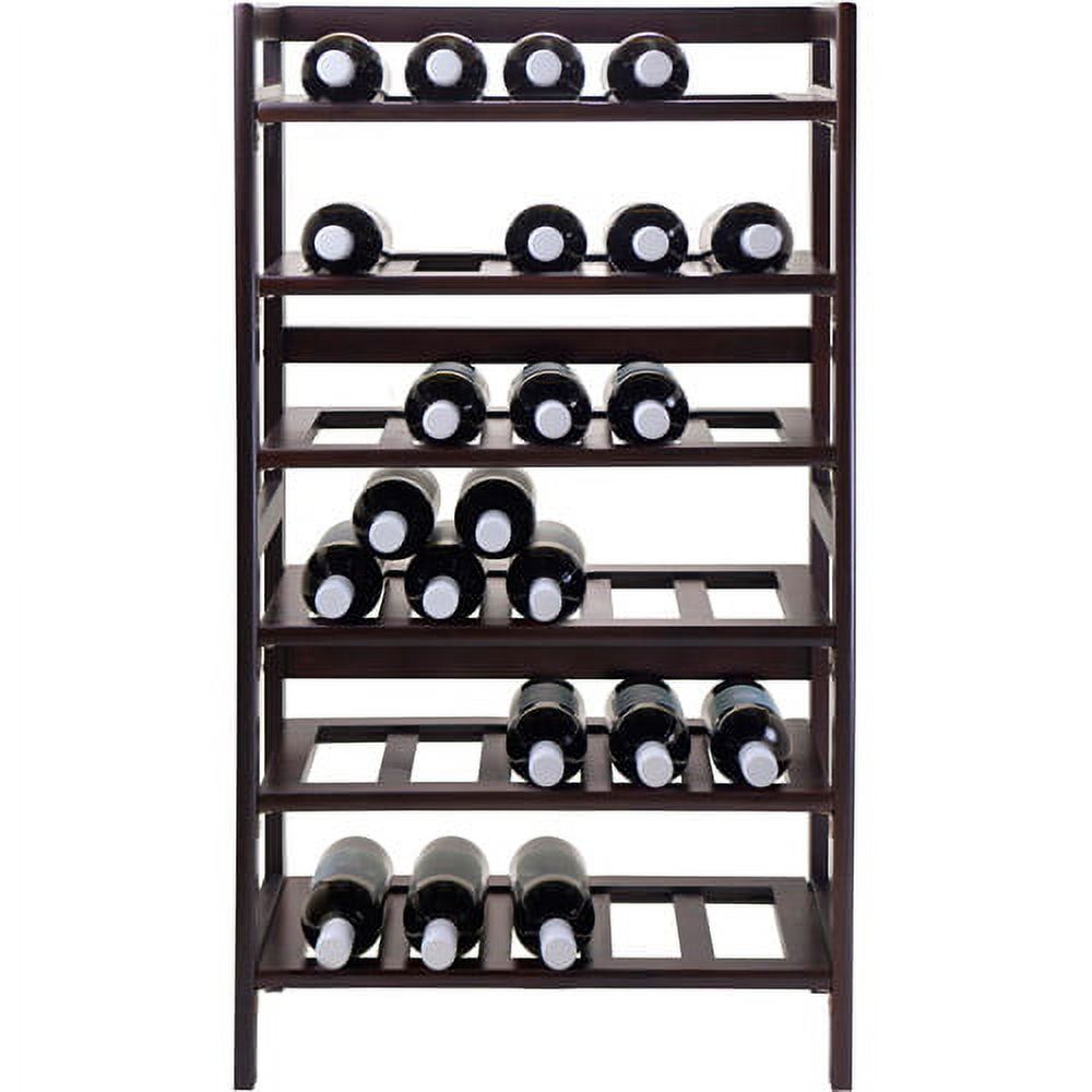 Winsome Wood Silvi 30-Bottle Wine Display Rack, Antique Walnut Finish - image 5 of 5