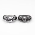 thumbnail image 3 of HIJONES Stainless Steel Frog Ring for Women Men Vintage Statement Jewelry Cocktail Party Animal Style Ancient Silver Size 10, 3 of 4