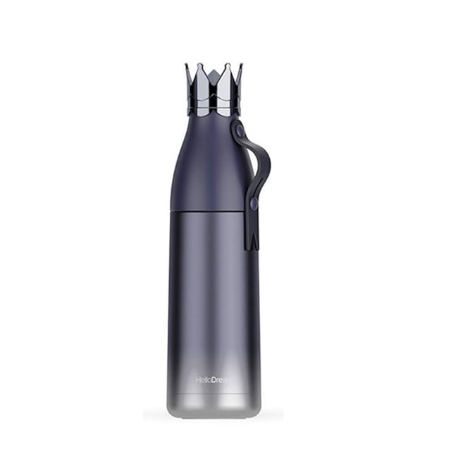 Termo Acero Inoxidable Gummy Corona 320 ml Negro