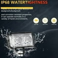 thumbnail image 3 of 1 pcs LED waterproof 3-side blinking motorcycle spotlight 6 light-emitting modes, 3 of 8