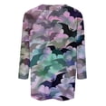 thumbnail image 4 of Camisa para mujer, moda informal, cuello cuadrado, manga 3/4, suelta, camiseta estampada de Halloween, top para mujer, 4 of 4