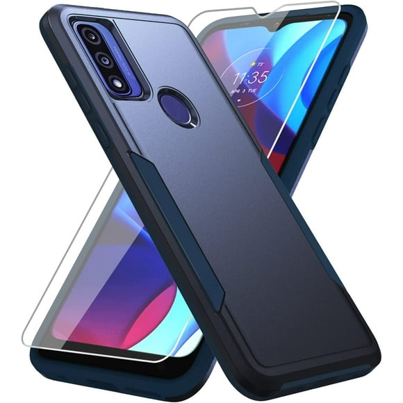 MYKOMI for Moto G Pure Case,Moto G Play 2023 Case,Moto G Power 2022 Case,with Screen Protector,[Military Grade Drop Tested] Heavy-Duty Tough Rugged Shockproof Protective Case for Motorola G Pure