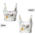 thumbnail image 6 of Uemuo Colorful Poodle Dog Pattern Women's Sports Bra - High Impact Support, Breathable, and Comfortable Athletic Bra for Running, Yoga, and Workouts, 6 of 9