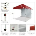 thumbnail image 4 of CROWN SHADES 8x8 Pop Up Canopy with 1 Side Wall One Push Setup Easy Outdoor Sun Shade for Events Parties Camping Red, 4 of 6
