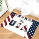 thumbnail image 5 of Felpudo del Día de la Independencia | Alfombra antideslizante de terciopelo de cristal con estampado de bandera | Alfombra navideña de poliéster de 60 x 40 cm | Felpudo lavable a máquina, tapete, 5 of 5