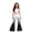 Grey&&100, variant on CONROSES Girls Flared Pants Slim Pants for Girls Trendy Gradient Color High Waist Cozy Bell Bottoms