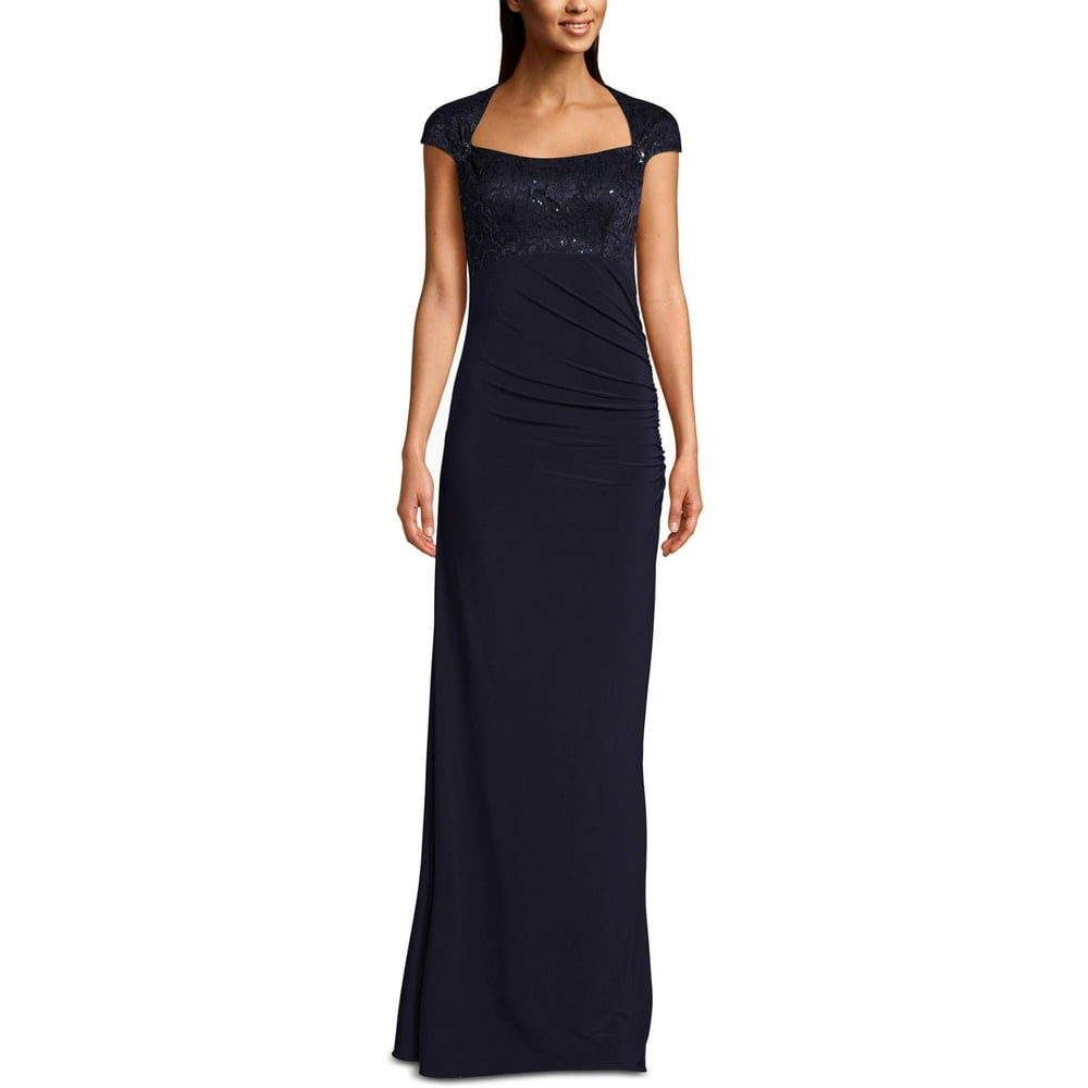 Betsy & Adam - B&A by Betsy and Adam Womens Sequined Lace Evening Dress ...