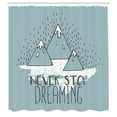 thumbnail image 3 of Ambesonne Inspirational Shower Curtain, Cartoon Mountain, 69"Wx84"L, Pale Green White, 3 of 5