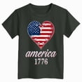 thumbnail image 5 of TOWED22 American Flag Holiday Tops for Girls 4th of July Patriotic Shirts Tee T-Shirts Soft Cotton Comfort(Grey,9-10 Y), 5 of 5