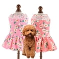 thumbnail image 4 of Cute Pet Dress Bunny Chest Strap Dress - with Fashion Flower Decoration - for Small Dogs, All Season Pet Costume, 4 of 8