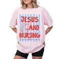 thumbnail image 2 of Christian Nurse Jesus Faith Graphic Casual T-Shirt for Men and Women, 2 of 6