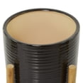 thumbnail image 5 of DecMode 13", 11", 10"H Black Ceramic Planter with Removable Wood Stand (3 Count), 5 of 9