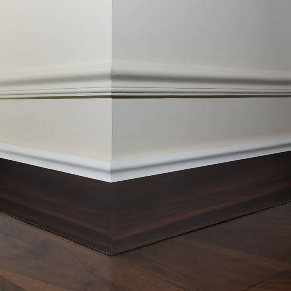 Baluue Black PVC Flexible Skirting Board Self Adhesive Peel and Stick Baseboard Trim