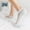 c01White, variant on LNWUY 5pc Women's Solid Color Breathable Instep Transparent Cotton Sole Summer Short Socks Shallow Socks Black Free Size