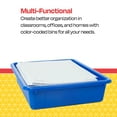 thumbnail image 5 of School Smart Storage Tray, Letter Size, 10-3/4 x 13-1/4 x 3 Inches, Blue, 5 of 11