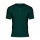 thumbnail image 3 of Ceisia Men's Slim Fit Short Sleeve Henley Shirt Waffle Knit Contrast Panel Casual T-shirt Army Green XXXL Gifts, 3 of 6