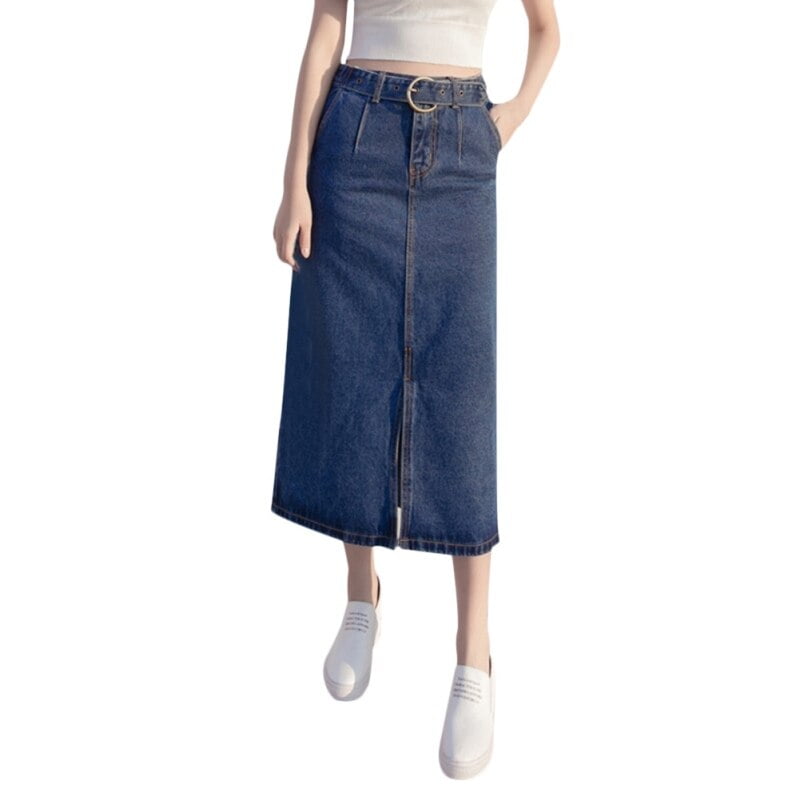 blue jean skirt walmart