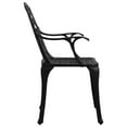 thumbnail image 3 of vidaXL Garden Chairs 4 pcs Cast Aluminium Black, 3 of 5