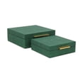 thumbnail image 5 of Lusan Square Decorative Box Set - Green Faux Shagreen, 5 of 11