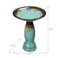 thumbnail image 2 of Hi-Line Gift Ltd. Ceramic Birdbath - Tranquil Blue Oasis, 2 of 6
