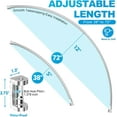 thumbnail image 3 of Adjustable Arched Curved Shower Curtain Rod Rustproof Expandable Aluminum Metal Shower Rod 38-72 Inches Telescoping Design Exquisite Customizable for Bathroom,Need To Drill Screw,Chrome, 3 of 14