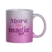 Craft Express Sublimation Printing Ceramic Mug - 11 oz, Gold Ombre Glitter, Pkg of 6