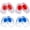 2 Blue + 2 Red, variant on Heel Cups for Achilles Tendonitis & Plantar Fasciitis - 8 Pack Gel Shoe Inserts for Heel Pain Relief, Arch Support, for Women & Men