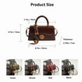 thumbnail image 2 of Crossbody Bags for Women Elegant Shoulder Bag with Handle Trendy PU Leather Handbag with Pendant for Everyday Use and Party, Coffee, 2 of 8