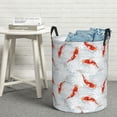 thumbnail image 6 of Yiaed Koi Fish Corals,Spring Summer Print Large Laundry Basket,Dirty Clothes Hamper, Baby Laundry Hamper for Toys, Woven Laundry Basket for Clothes, Blanket Storage Basket-Medium, 6 of 6