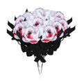 thumbnail image 5 of SeekLGT Halloween Artificial Flowers White Faux Rose, Gothic Fake Rose Stem for Halloween Flower Bouquet, Home Vase Centerpiece, Wedding Party Gothic Decor, 5 of 6