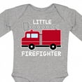 thumbnail image 4 of Inktastic Red Fire Little Firefighter White Text Boys or Girls Long Sleeve Baby Bodysuit, 4 of 5